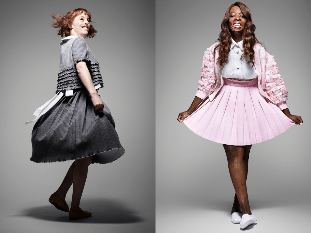 Two women posing for the Portrait Positive photo shoot by Rankin (Credit: Rankin)