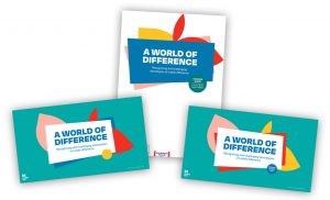 A collage of covers of our A World of Difference primary school resources