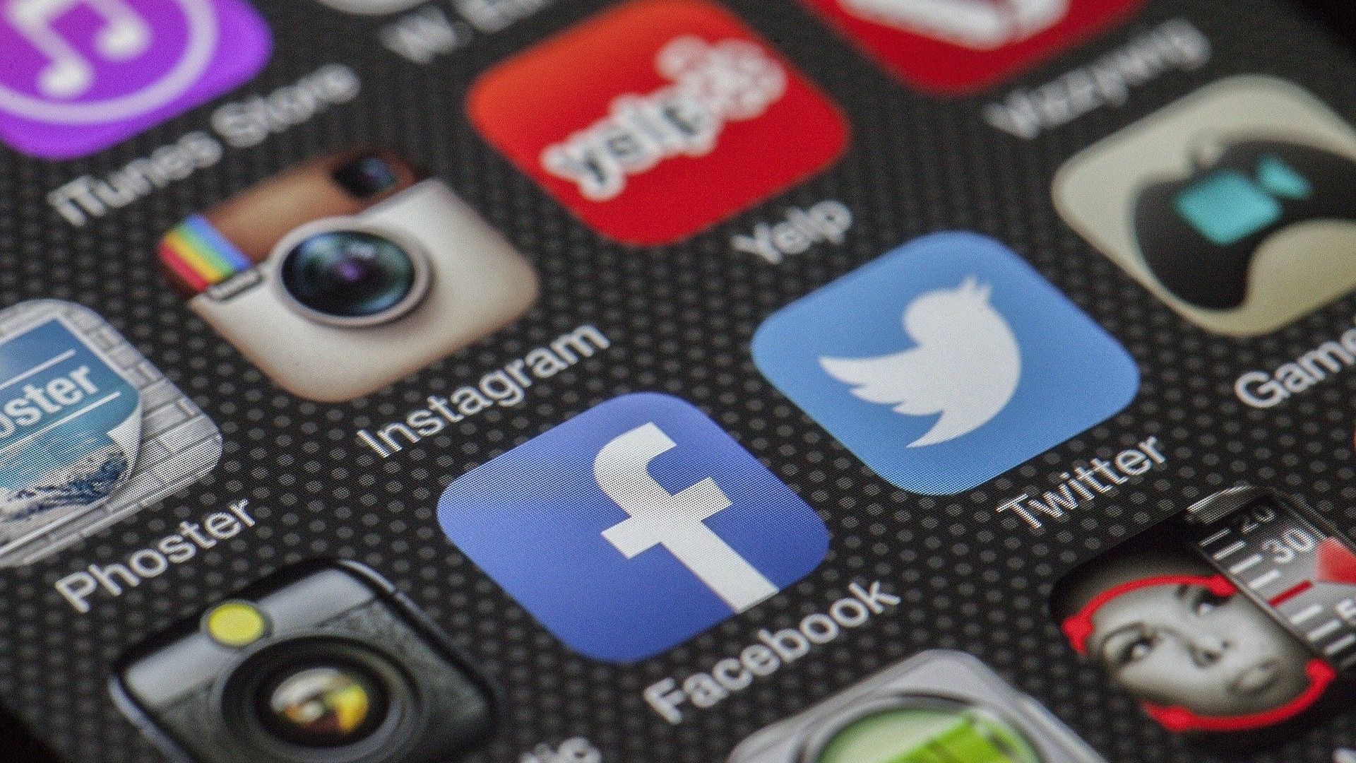 An image of a phone screen displaying social media apps
