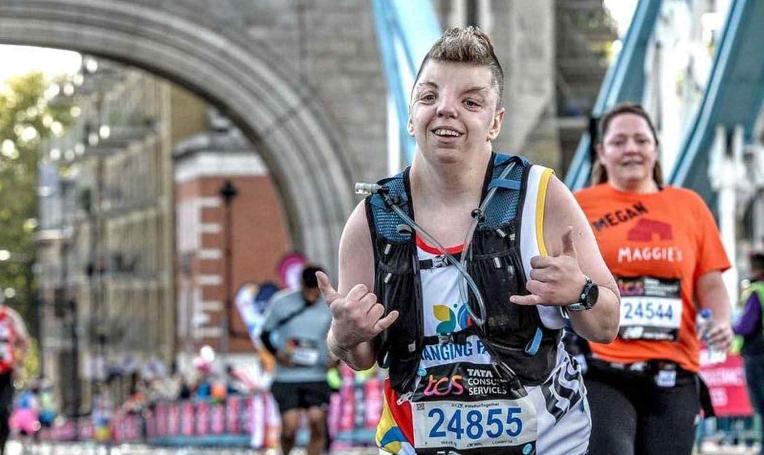 Ella ran the London Marathon for Changing Faces in 2022