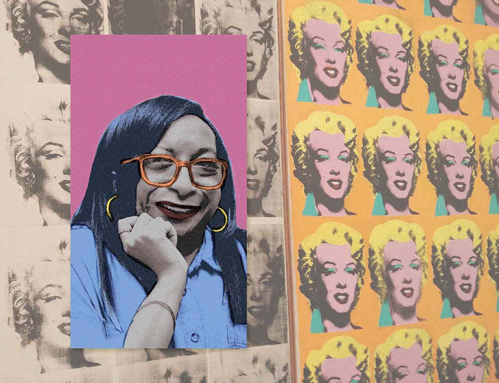 A portrait of Katy for Face Equality Week in the style of Vincent van Gogh